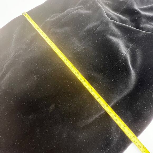 Escada Velvet Strapless Mini Dress Vintage 80s Black LBD - Picture 13 of 14